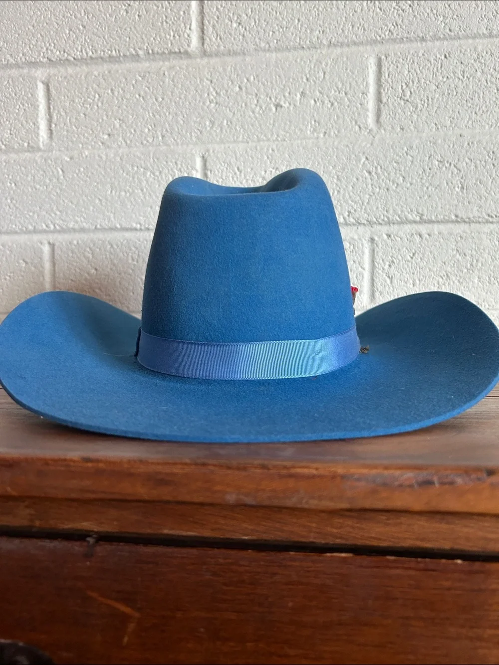 Vintage Eddy Bros. Wool Cowboy Hat - Ladies Long Size 7 - Bright Blue